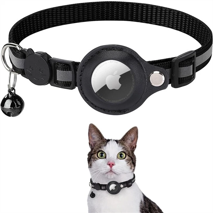 info-400-400 Basic Cushion with Airtag Holder Collars for Cats